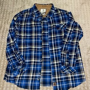 Navy plaid flannel